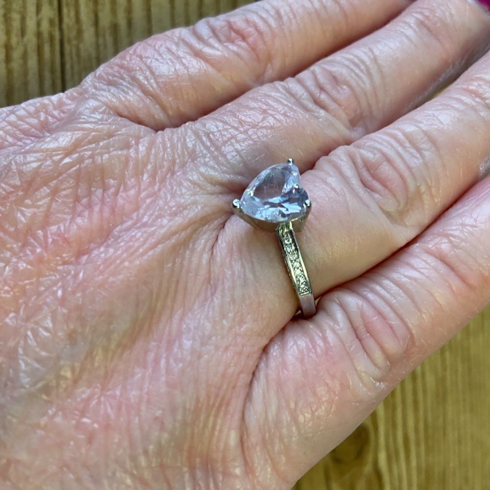 Sterling silver Heart Ring & Earring Set Size 9 - Picture 6 of 16